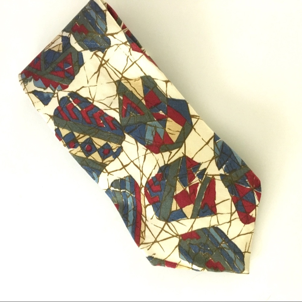 Vintage“Structure” Print Men’s Tie